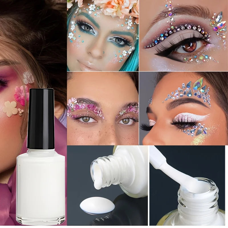 12-Color Glitter Temporary Tattoo and Body Art Kit - 13
