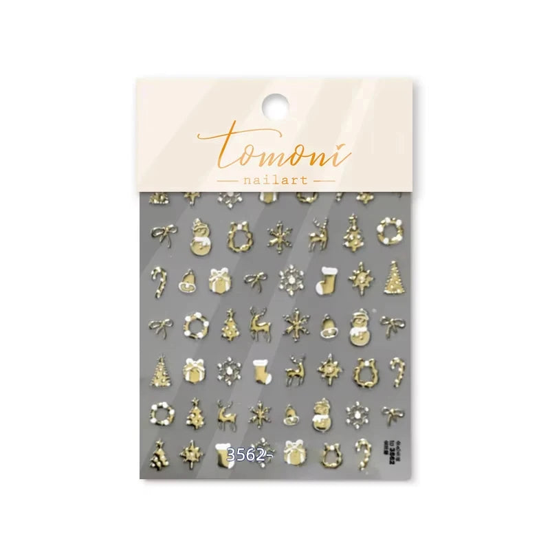 Festive Christmas Holiday Nail Art Decals