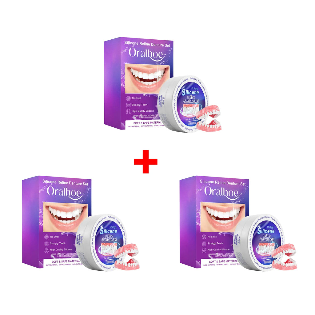 Comfortable Silicone Denture Reline and Fitting Set