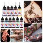 Long-Lasting Temporary Black Henna Tattoo Gel for Body Art