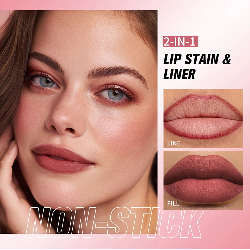 Waterproof Felt-Tip Lip Liner Stain for Sculpted Lips