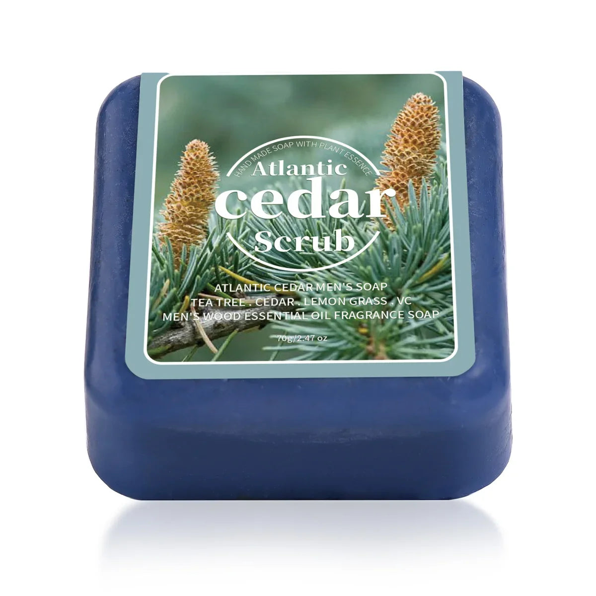 Cedarwood Essential Oil Deep Cleansing Bar Soap for Men