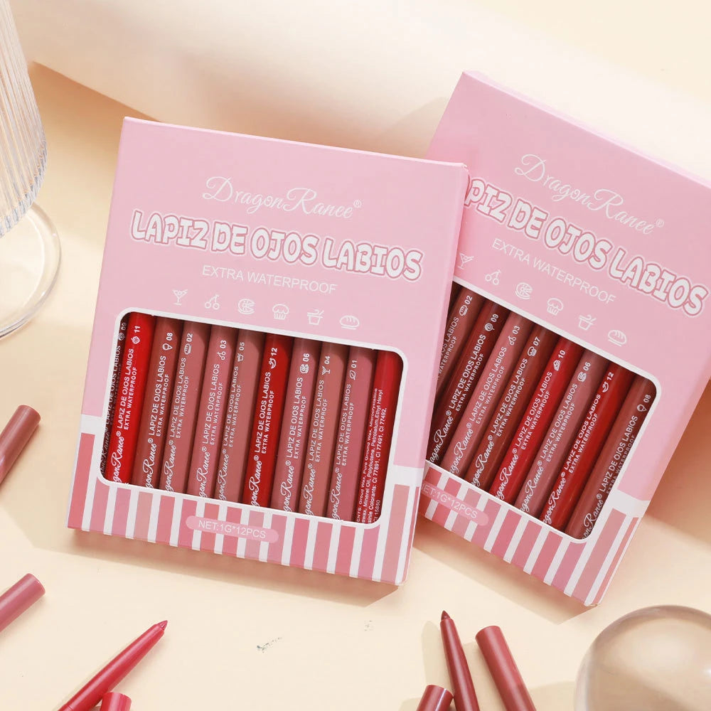Waterproof Matte Lip Liner Pencil Set