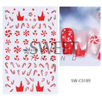 Festive Christmas Holiday Nail Art Decals