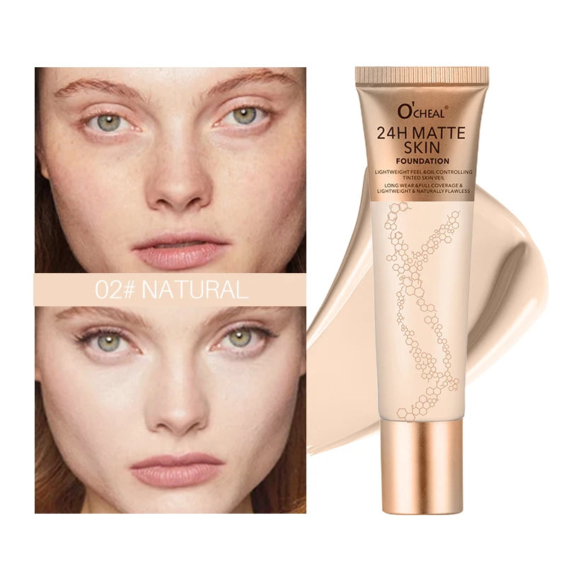 Long-Lasting Waterproof Matte Liquid Foundation