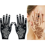 Temporary Henna Tattoo Kit with Stencils for DIY Body Art