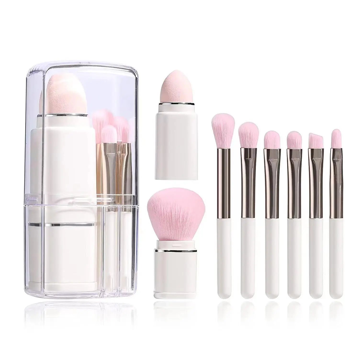 8-Piece Retractable Travel Makeup Brush Set - 11