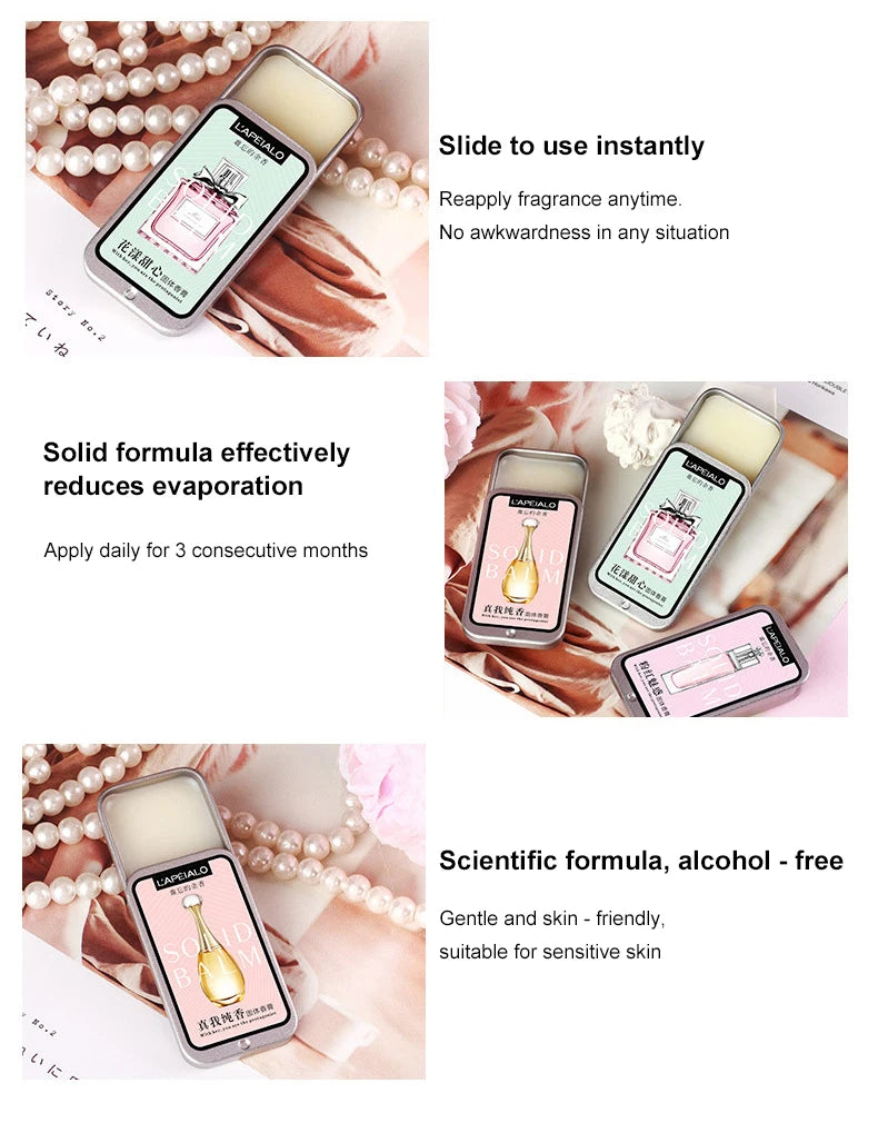 Long-Lasting Portable Solid Perfume Balm for Women - 13
