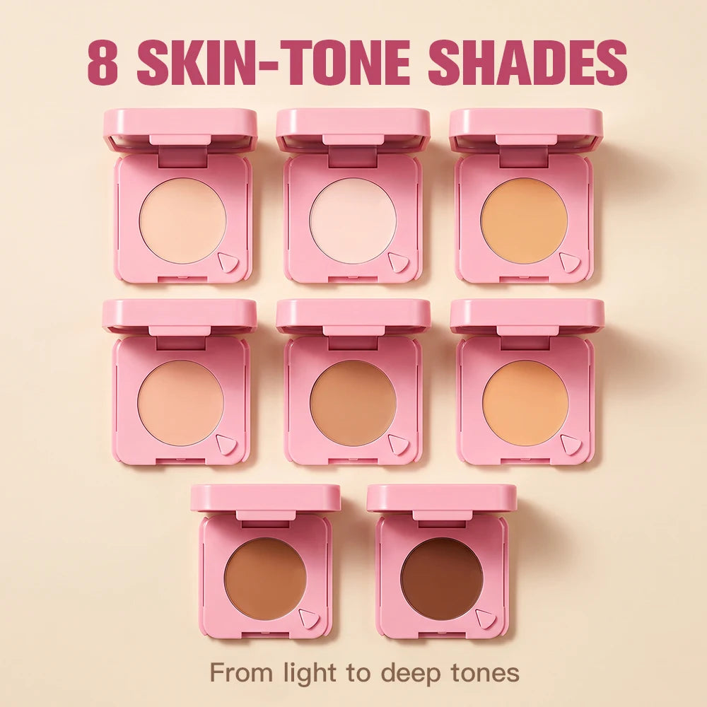 Oil-Control Pressed Powder Compact with Integrated Phone Grip