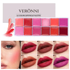 12-Color Moisturizing Lip Gloss Palette for Long-Lasting Makeup