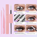 DIY Cluster Eyelash Extension Kit for Natural Wispy Look