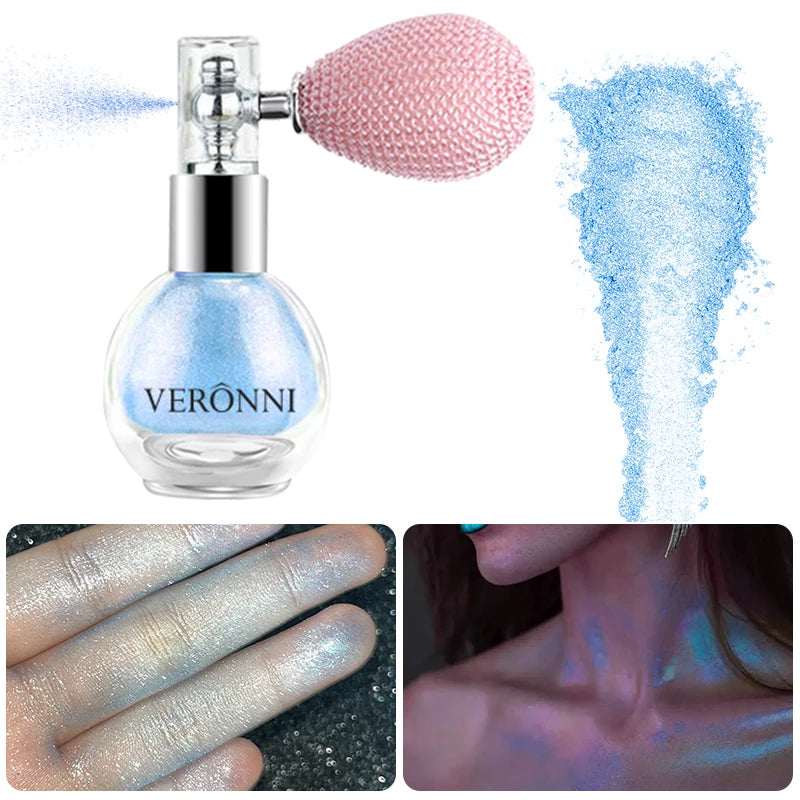 Shimmering Body and Face Glitter Highlighter Spray