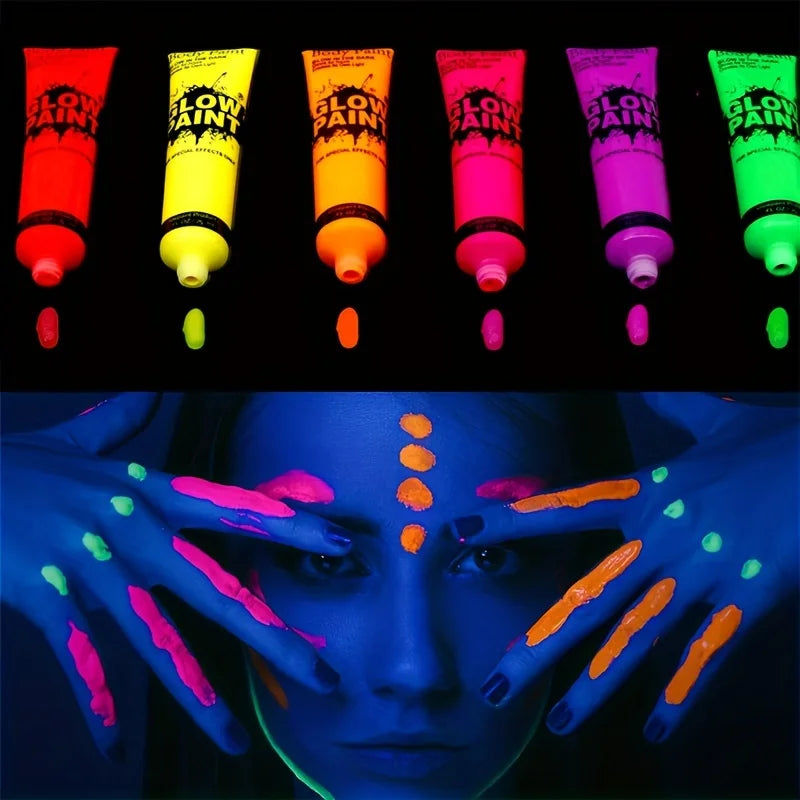 Neon UV Glow Face and Body Paint for Parties