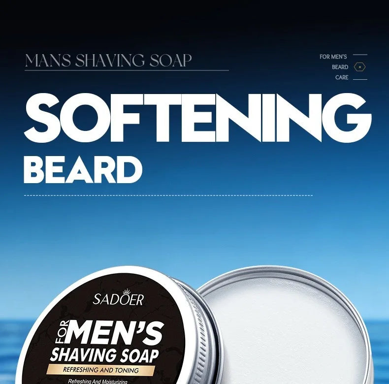 Refreshing Men's Shaving Soap for Smooth Beard Grooming