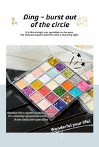 Glitter Sequin Eyeshadow Palette for Festivals and Parties