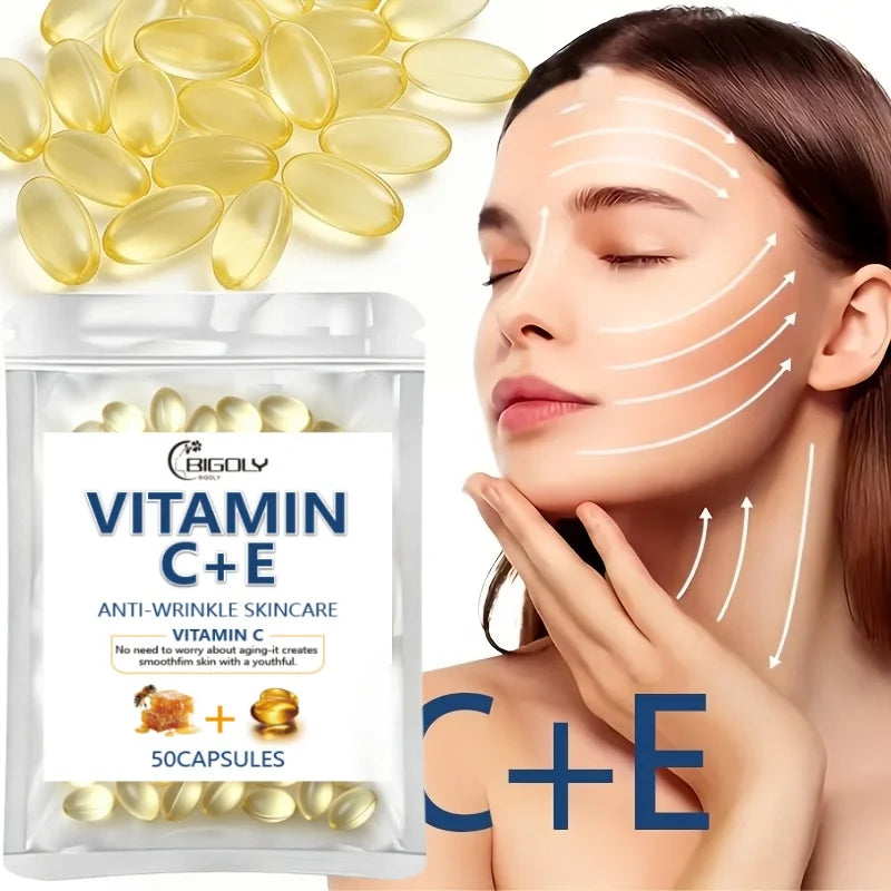 Vitamin C and E Facial Serum Capsules for Radiant Skin