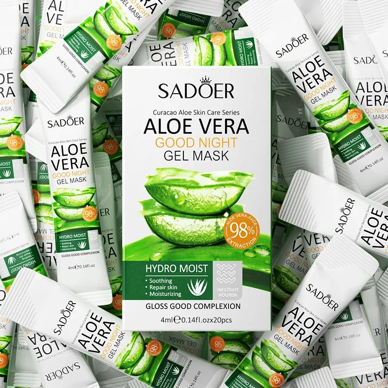 Hydrating Aloe Vera Overnight Gel Facial Masks
