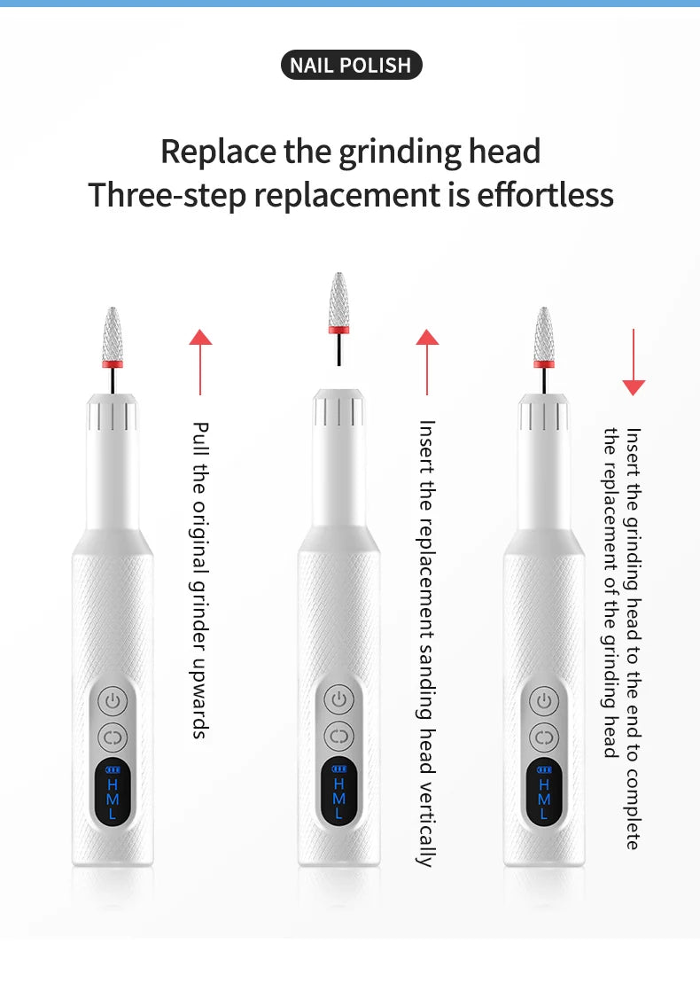 Cordless Electric Nail Drill for Manicure and Pedicure