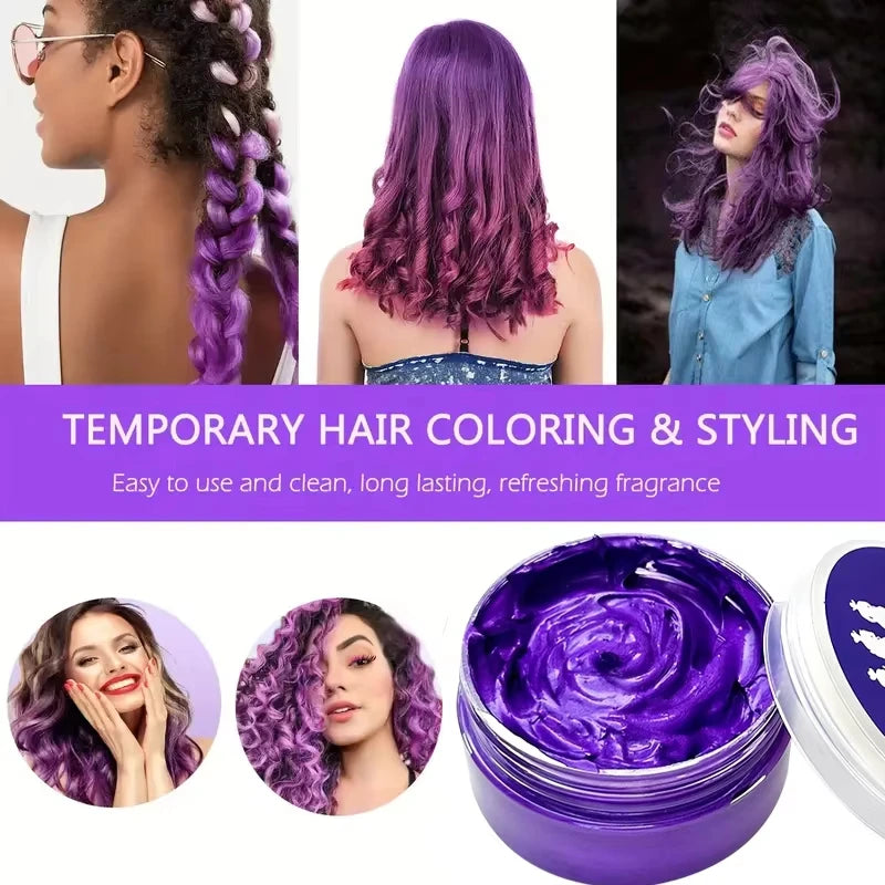 Temporary Washable Hair Color Styling Wax
