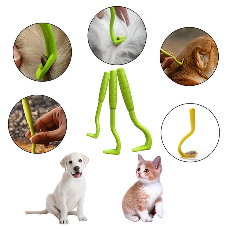 Professional Tick and Flea Removal Tool Set for Pets - 8