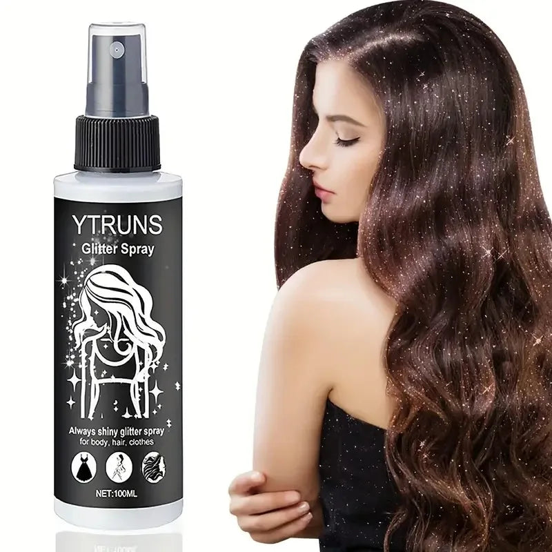 Shimmering Glitter Spray for Hair, Body, and Face