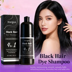 4-in-1 Instant Black Hair Dye and Nourishing Shampoo