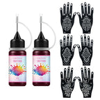 Temporary Tattoo Ink and Stencil Kit for Body Art