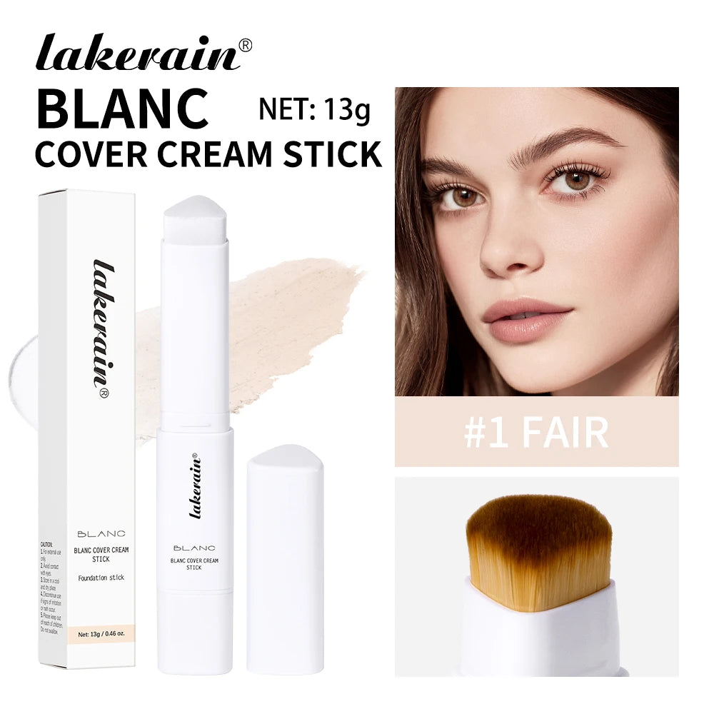 Color-Changing Foundation Stick with Built-in Blending Brush