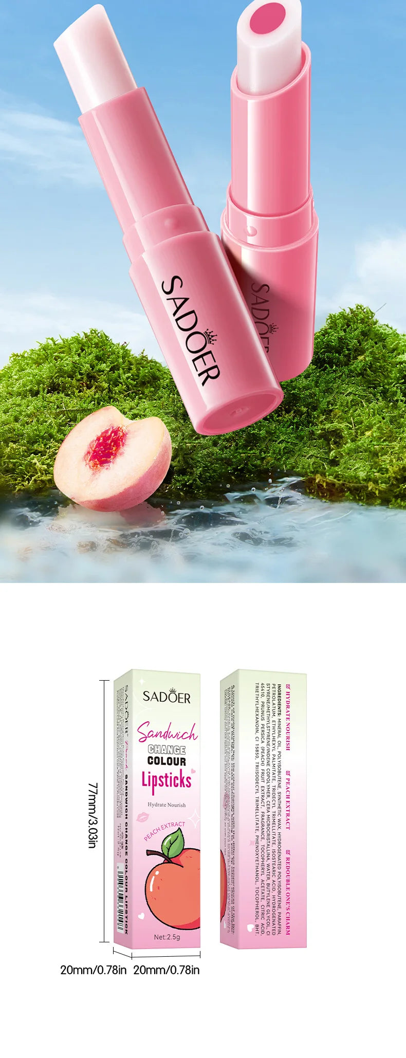 Color-Changing Hydrating Lip Balm for Soft Lips - 16