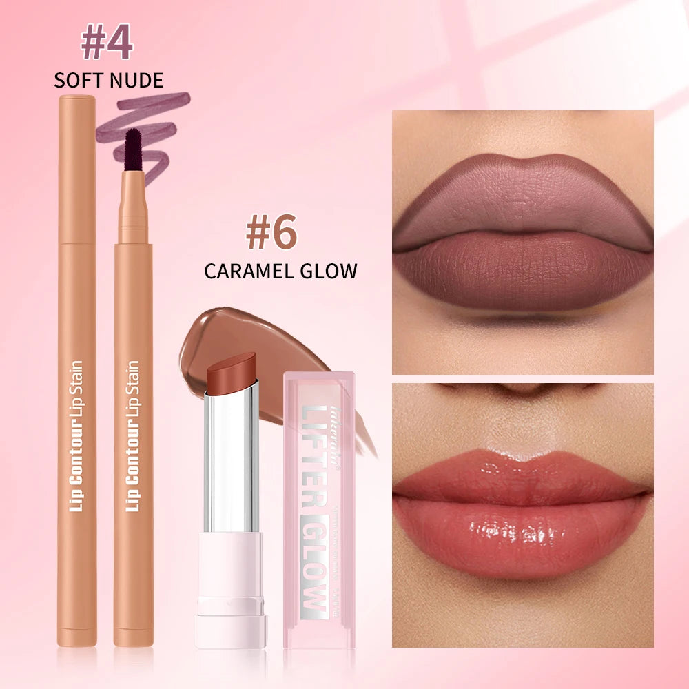 Hydrating Lip Contour and Balm Makeup Set - 10