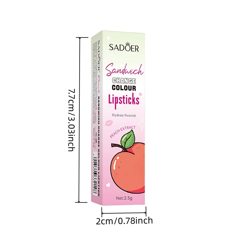 Color-Changing Peach Moisturizing Lip Balm