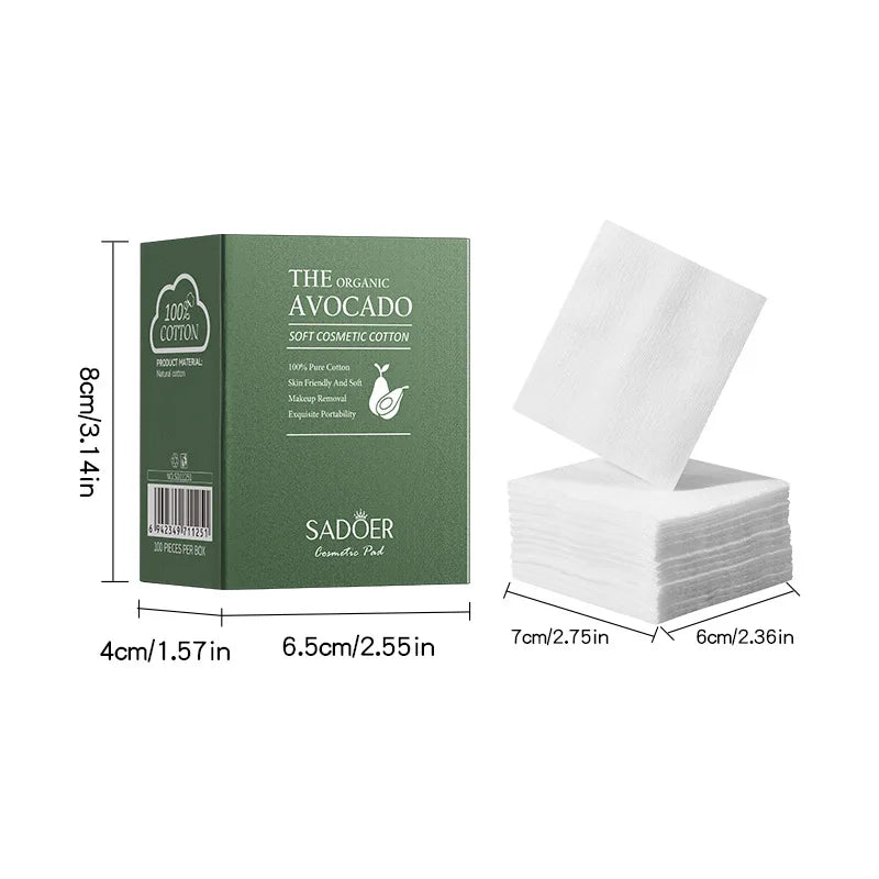 Gentle Avocado Cotton Makeup Remover Pads