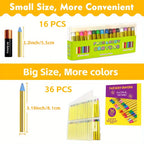 16-Color Face Paint Crayon Set for Parties and Halloween