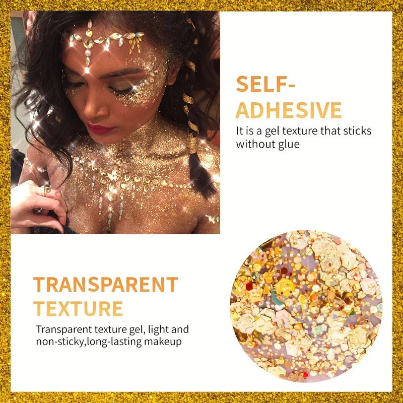 Sparkling Glitter Gel for Face, Body, and Hair - 12
