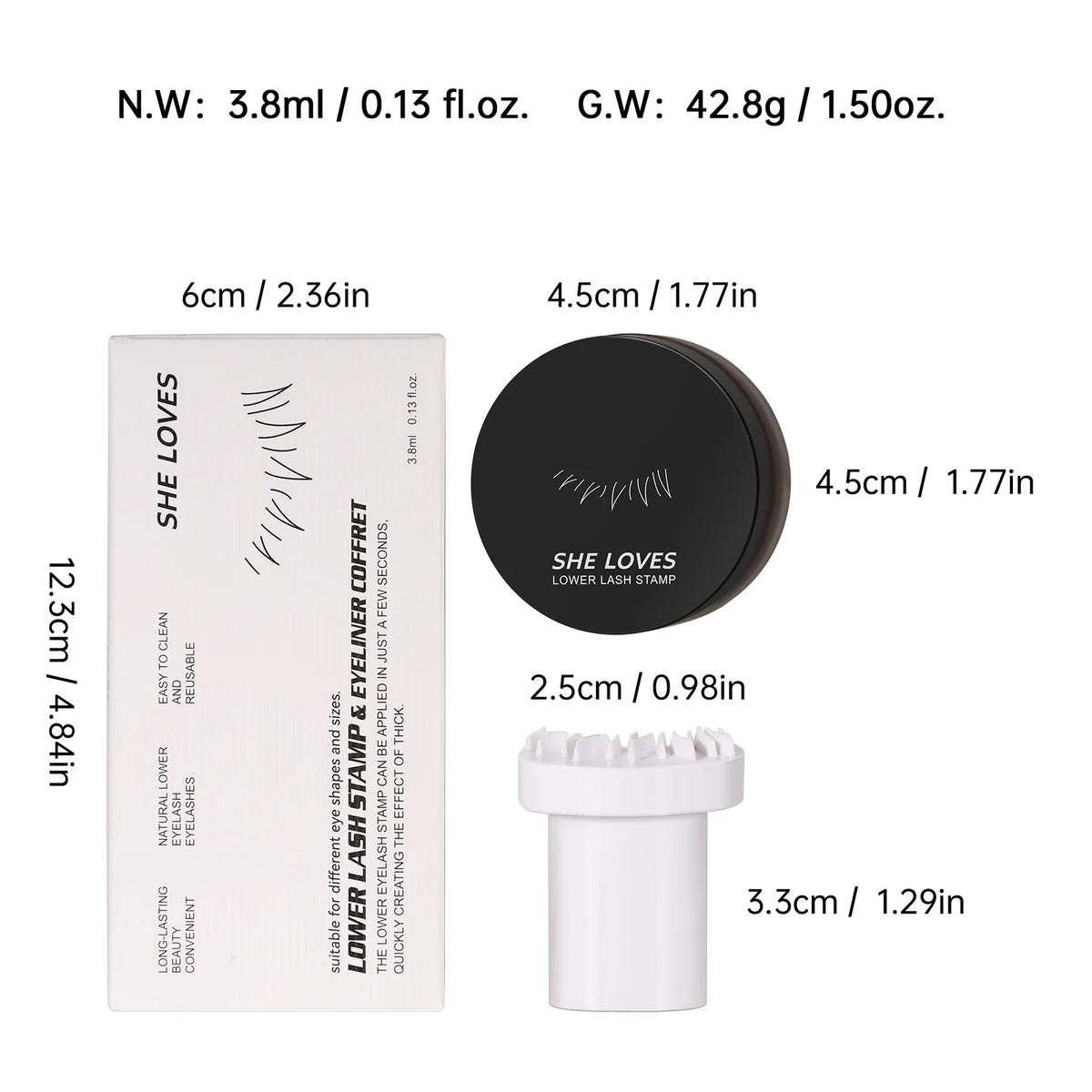 Easy Lower Eyelash Makeup Stamp Tool