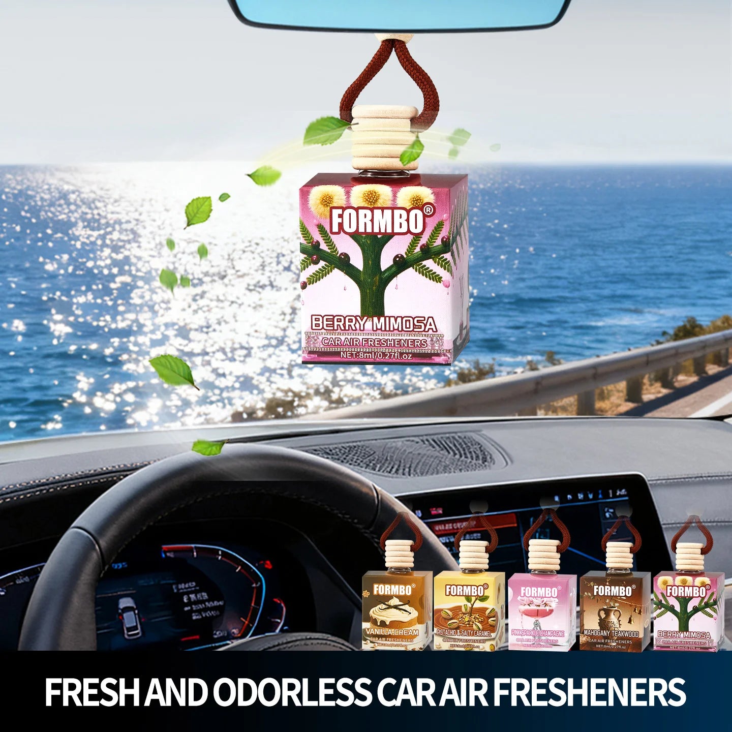 Long-Lasting Hanging Car Air Freshener Set - 1