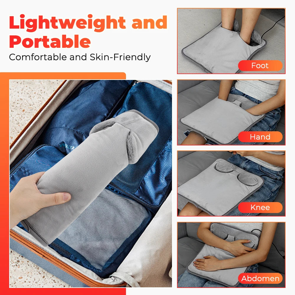 USB Heated Foot Warmer with Adjustable Settings