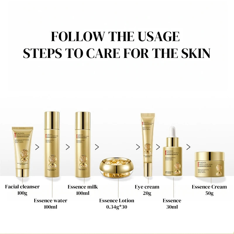 Placenta Nourishing 7-Piece Facial Skincare Set