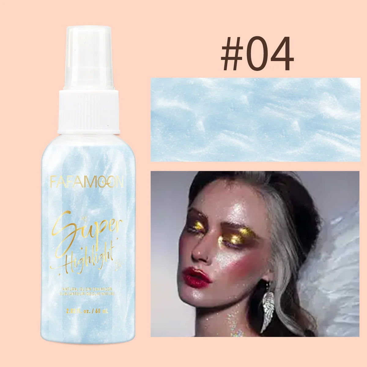 Shimmer Body and Face Glitter Highlighter Spray