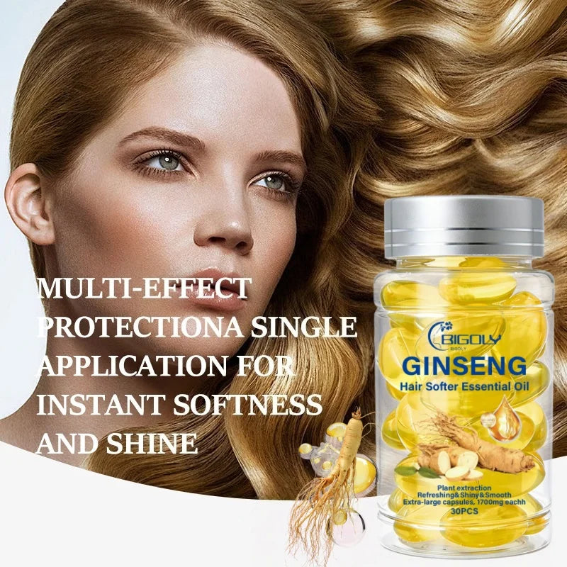 Ginseng Hair Care Serum Capsules for Smooth and Supple Hair