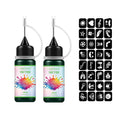 Waterproof Temporary Tattoo Ink Kit with Stencils