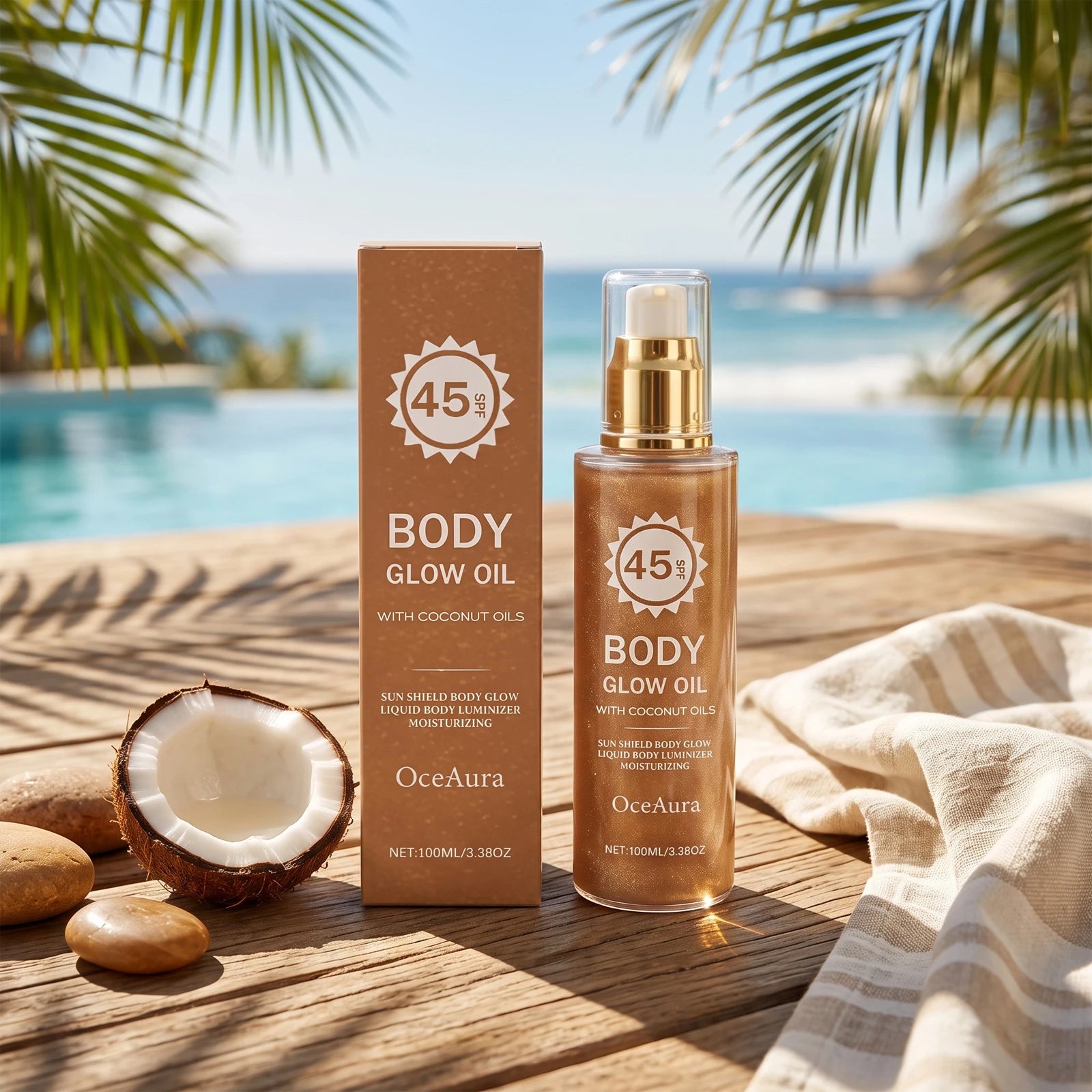 SPF 45 Shimmering Body Glow Oil - 4