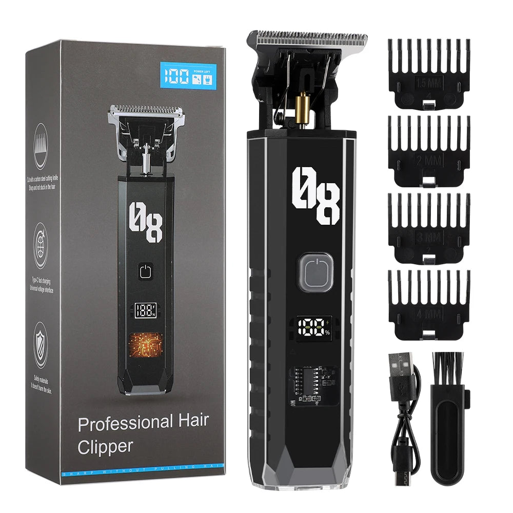 Professional Cordless Hair Trimmer and Detail Grooming Kit