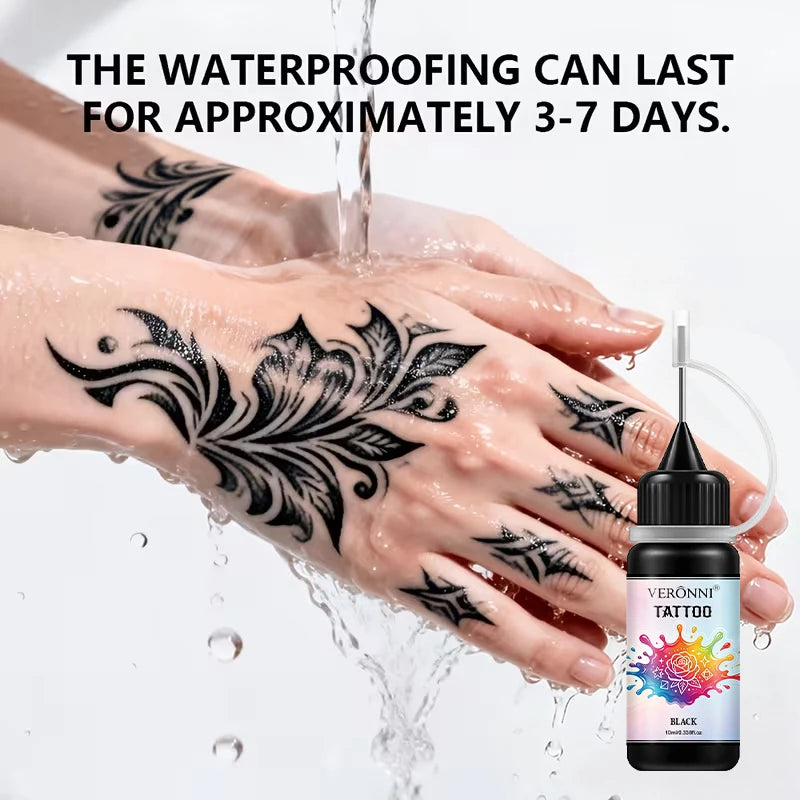 DIY Temporary Tattoo Ink Set with Stencils - 6