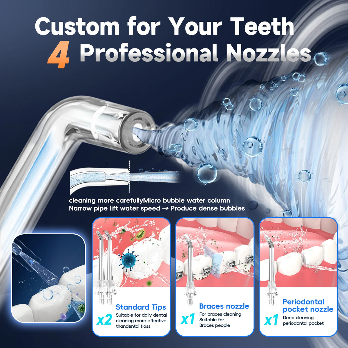 Electric Toothbrush and Water Flosser Combo