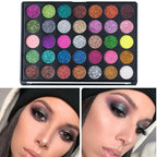 35-Color Professional Glitter Eyeshadow Palette for Bold Looks