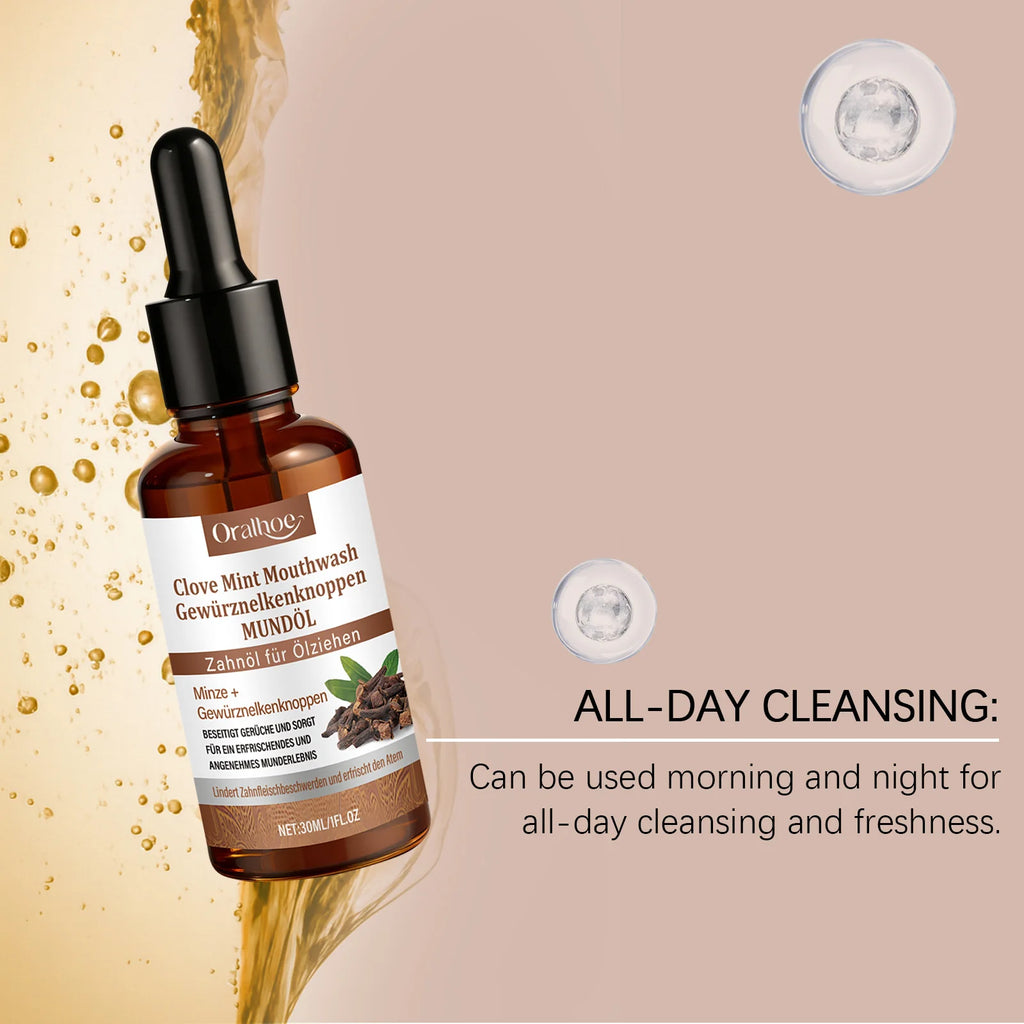 Clove Mint Mouthwash for Fresh Breath and Oral Care