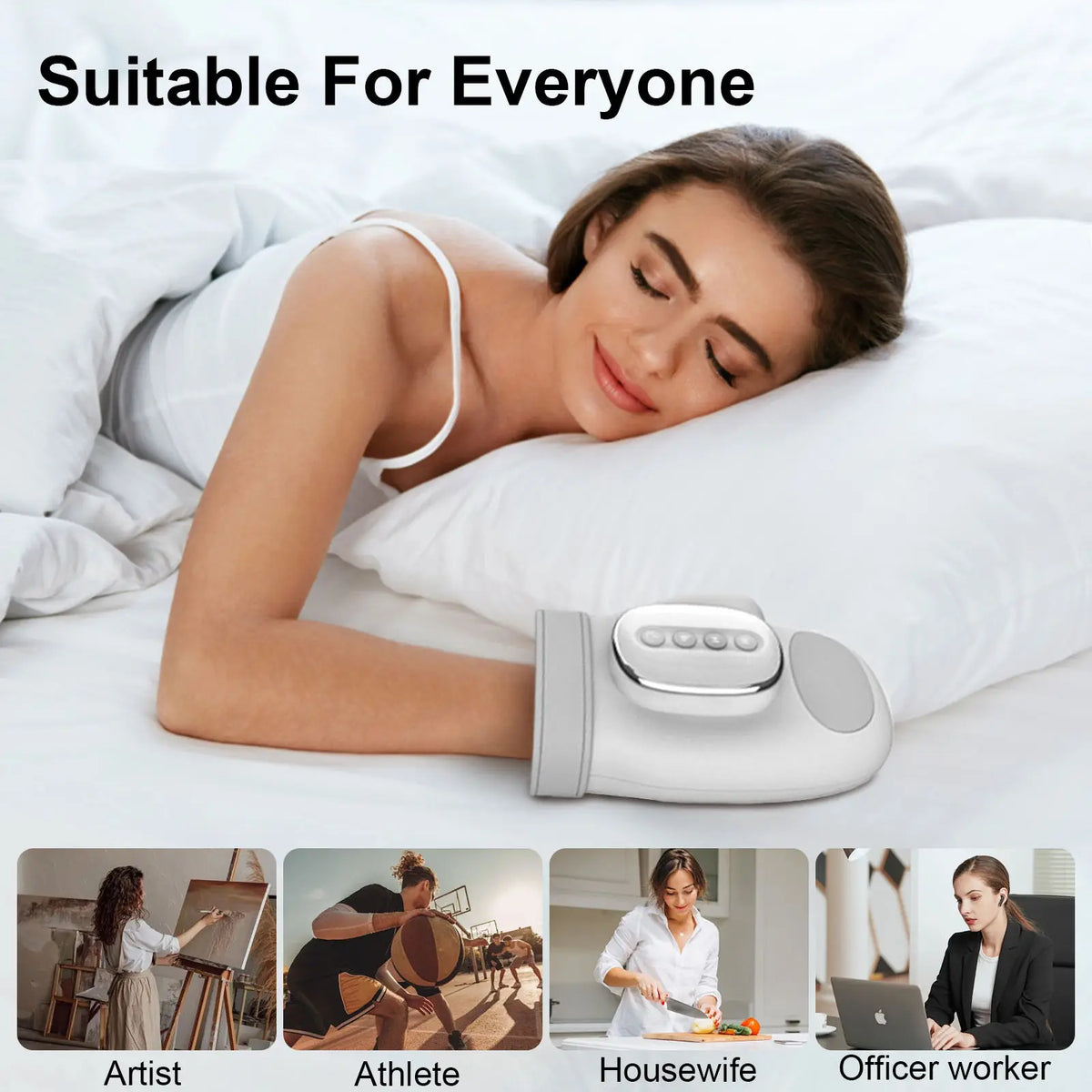 Electric Air Compression Hand Massager with Heat for Pain Relief