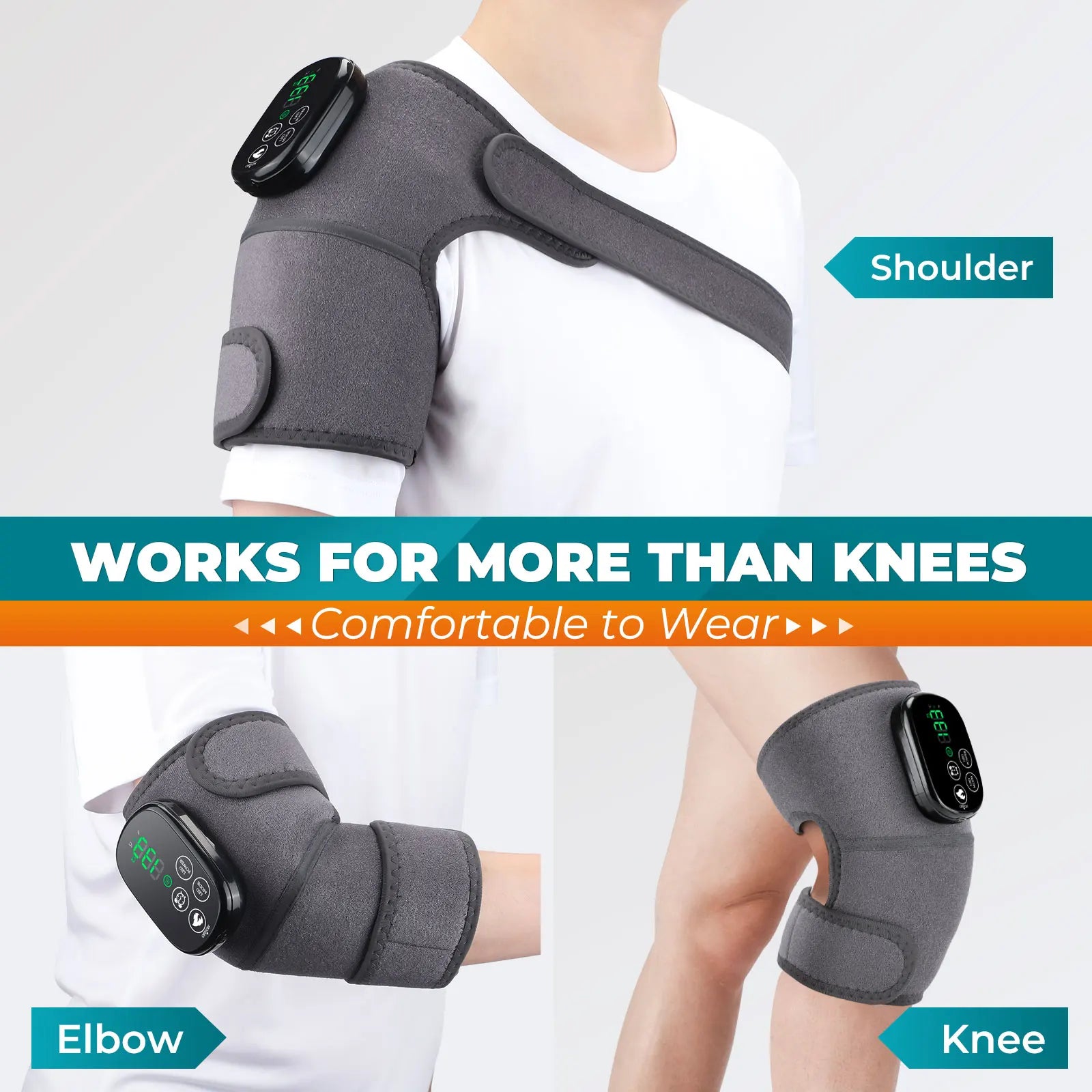 Cordless Heated Joint Therapy Wrap for Knee, Shoulder and Elbow - 2