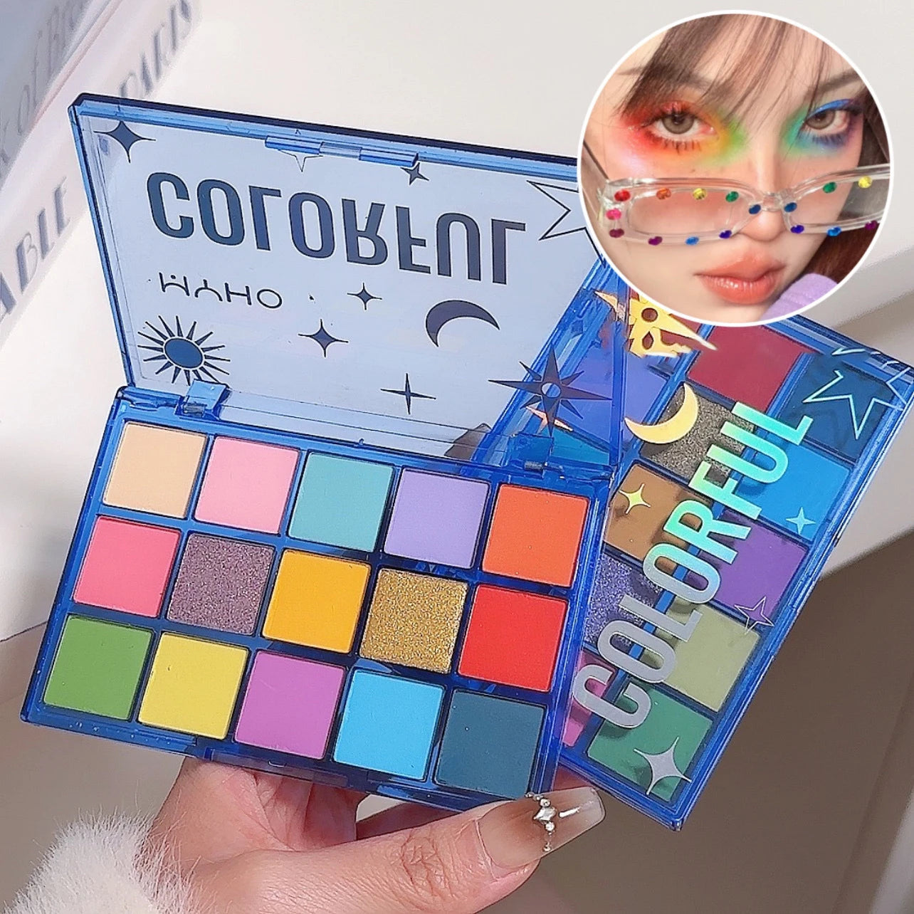 15-Color Shimmer and Matte Eyeshadow Makeup Palette